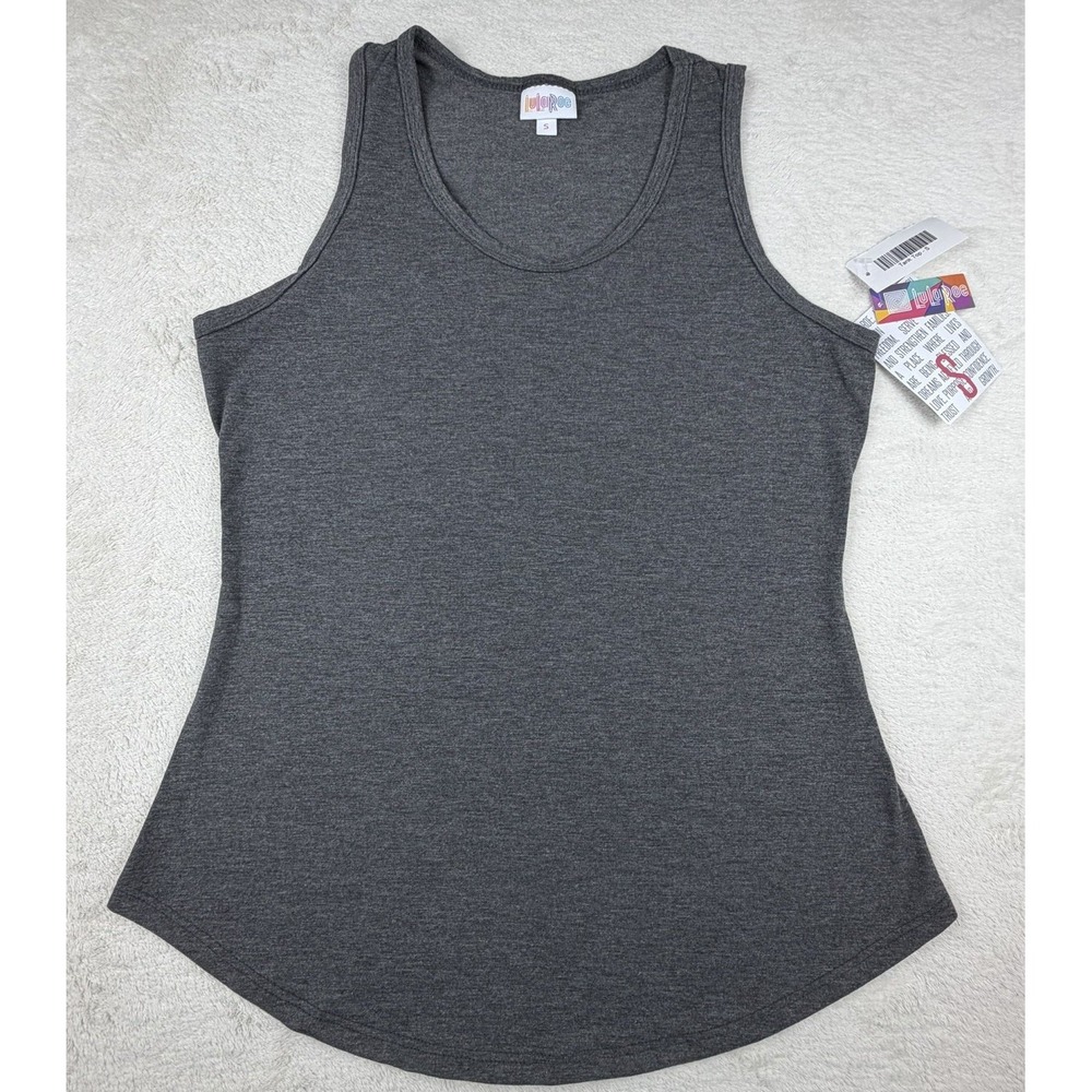 NWT LuLaRoe Tank Top Women's Medium S Gray Sleeveless Scoopneck Stretch Knit